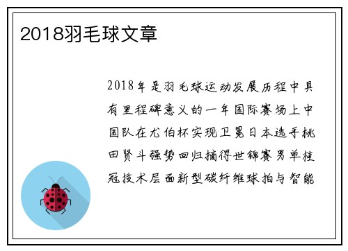 2018羽毛球文章